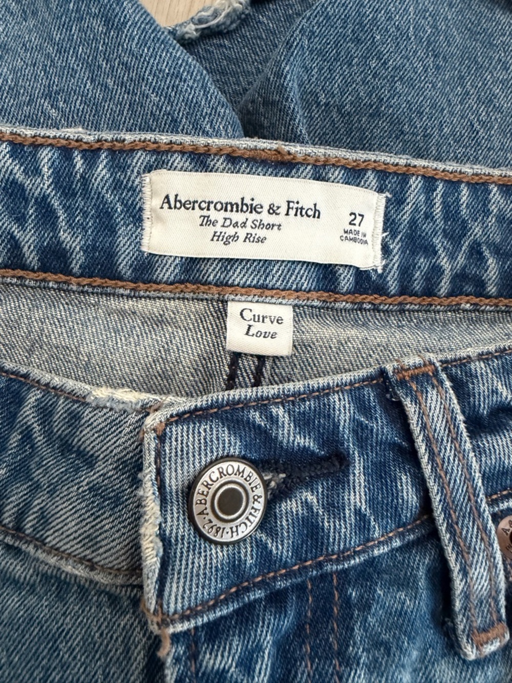 Abercrombie & Fitch The Dad Short High Rise 27 curve love - Picture 3 of 3